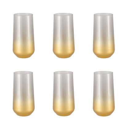 Set van 6 Luxe Waterglazen Gloed Gerookt – Aulica – Hoog Model