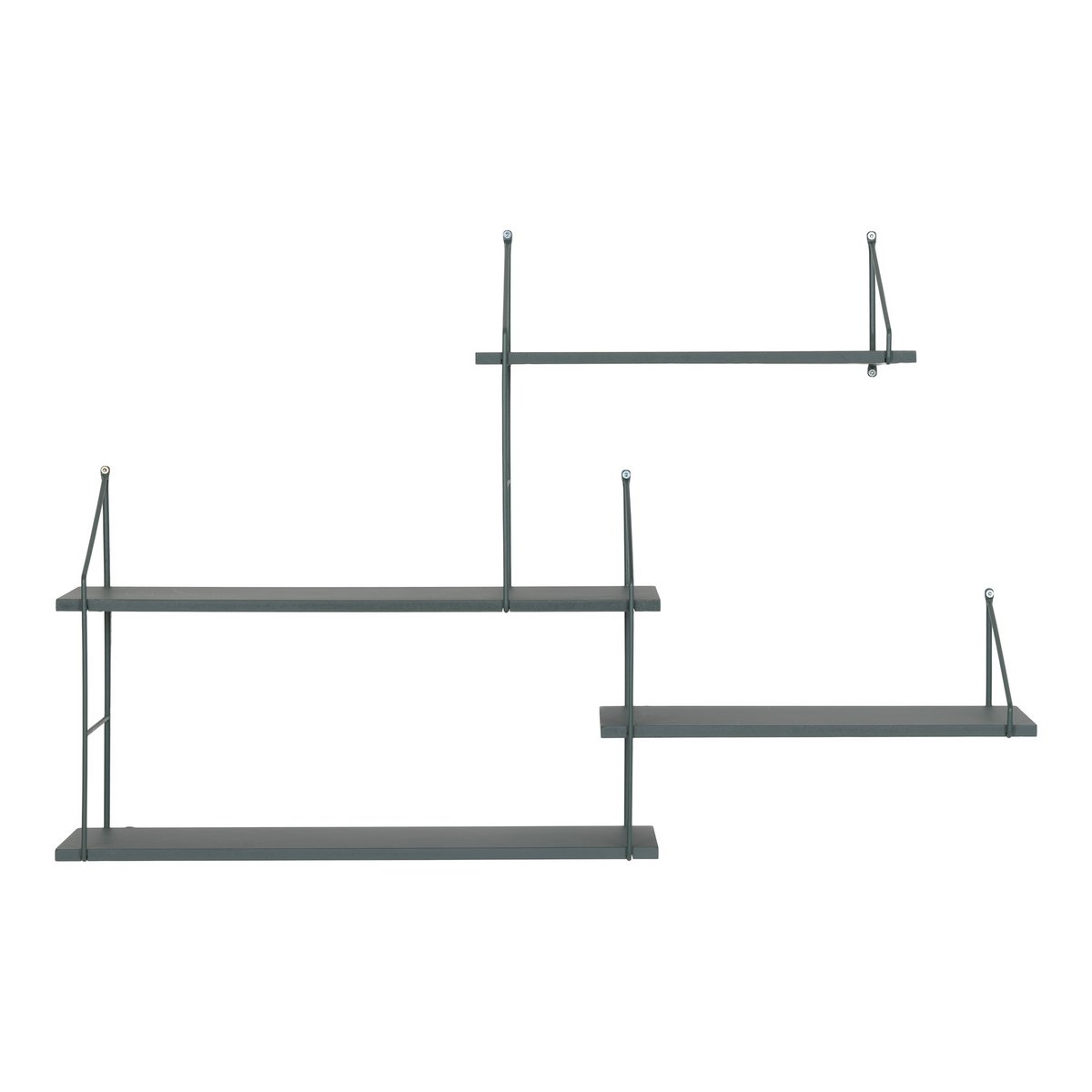 Groen Wandrek met 4 Planken | House Nordic | woon-meubel.nl