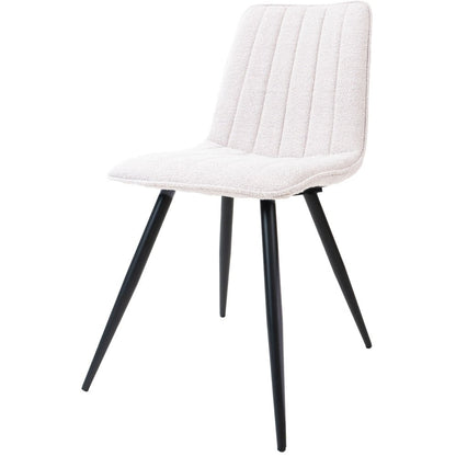 Eetkamerstoel Joppe bouclé Ivory |woon-meubel.nl
