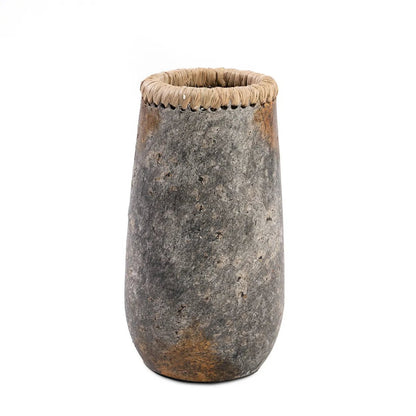 De Sneaky Vaas terracotta Antiek Grijs - M |woon-meubel.nl