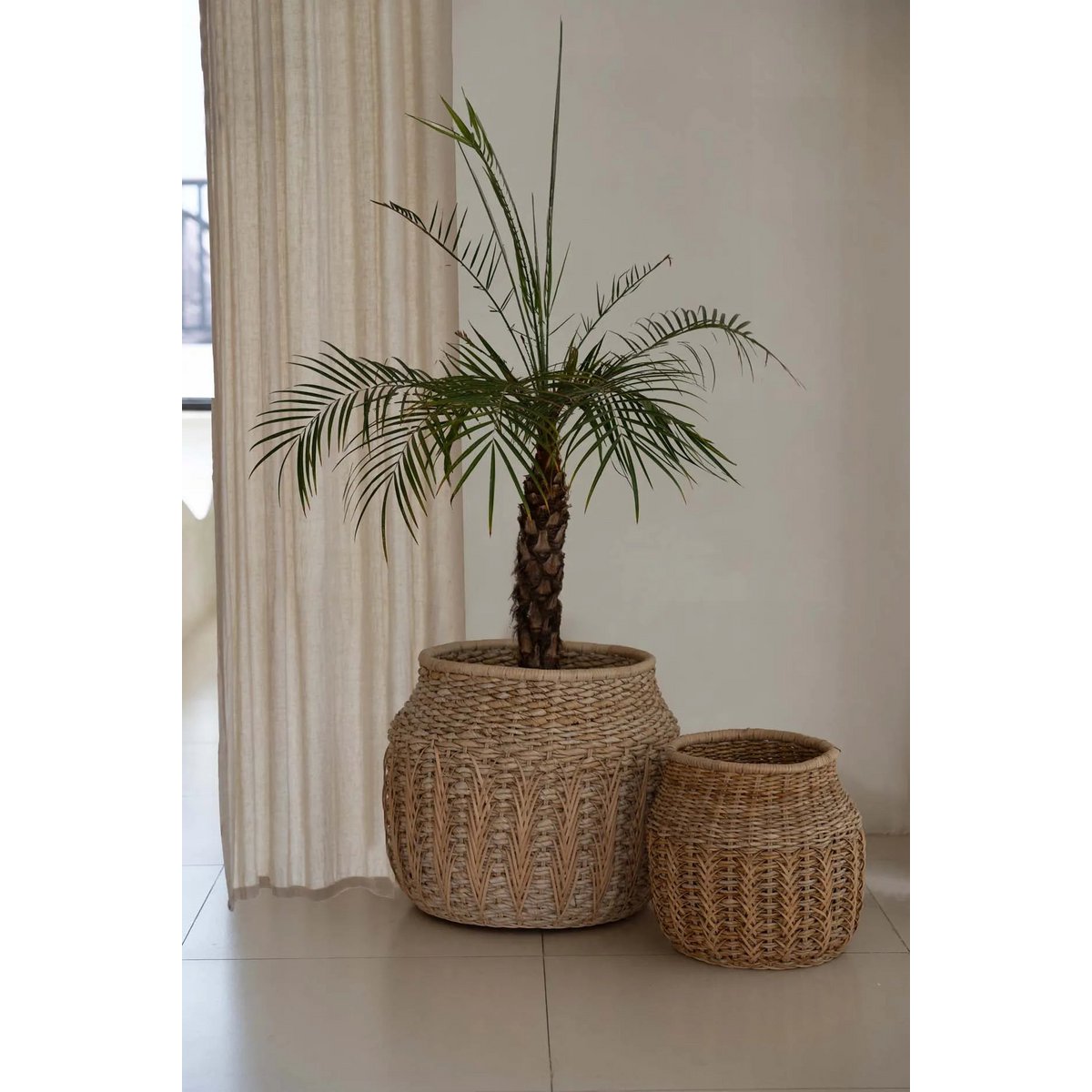 Handgemaakte Rotan Mand - Naturel - M | woon-meubel.nl