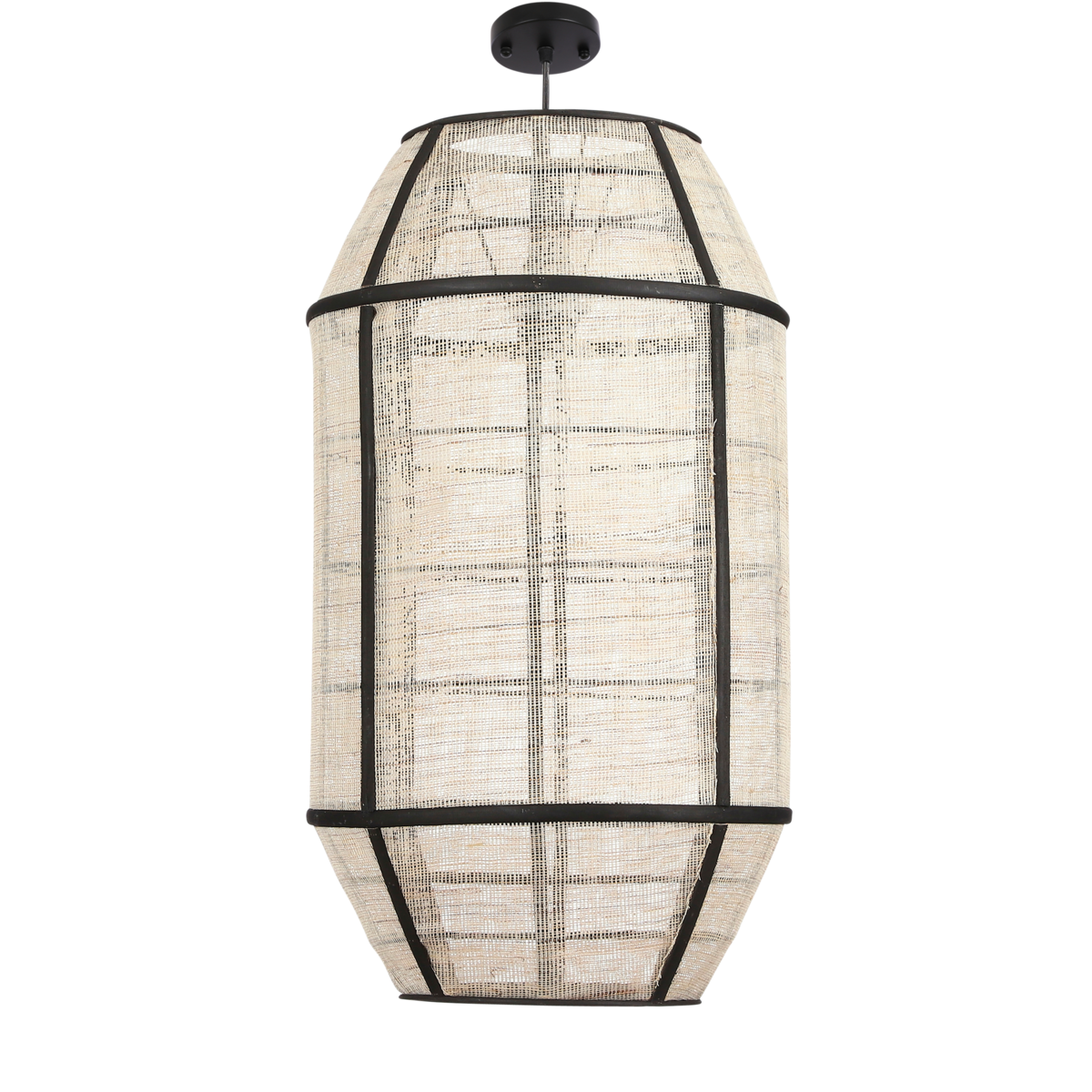 Pella Hanglamp - H58 x Ø33 cm - Linnen - Off White