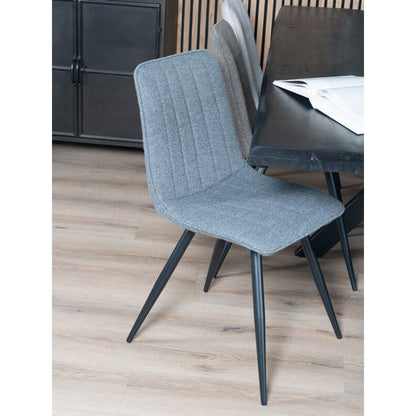 Eetkamerstoel Joppe Grey Bouclé |woon-meubel.nl