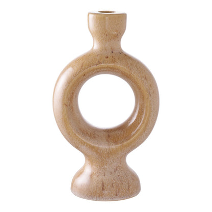 Candle holder - Brown, Ceramic