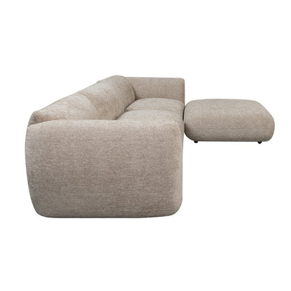 Banque Amsterdam 4 places + pouf Latte