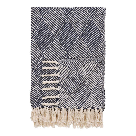 Izmir Plaid - Blauw, Katoen, Polyester