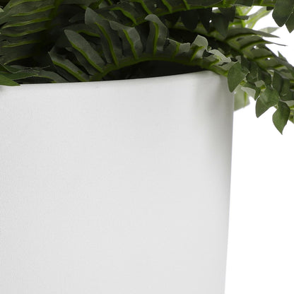 Cache-pot Era - H31 x Ø32,5 cm - Brut - Gris clair