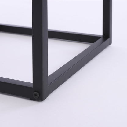 Oskar Plant Table - Wood, Metal - Black