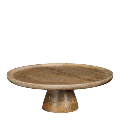 Tallo Cake Stand - H10 x Ø30 cm - 100% FSC Mango Wood - Light Brown