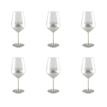 Glow silver wine glasses - Set of 6