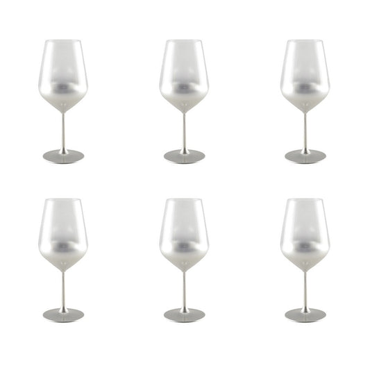 Glow zilveren wijnglazen - Set van 6
