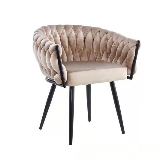 Eva Chair Velvet Taupe fluwelen |woon-meubel.nl