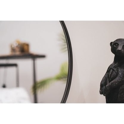 Mirror - Round Wall Mirror - Metal - Black - Ø60cm
