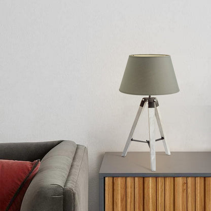 Tafellamp Largo - Wit Lampvoet en antraciet |woon-meubel.nl