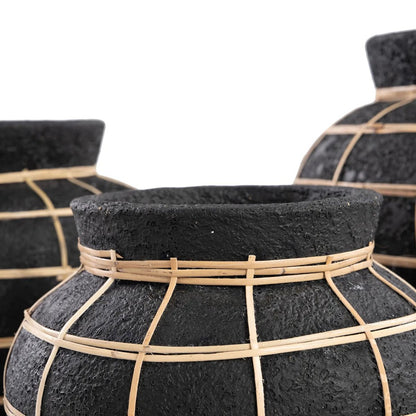 De Buikvaas terracotta - Zwart Naturel - M |woon-meubel.nl