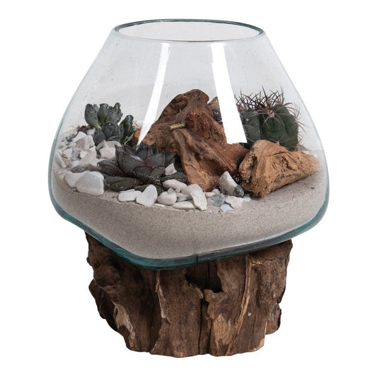 San Marino Waterdrop – Teakhout & Glazen Decoratie | woon-meubel.nl