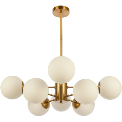 Pendant lamp Gina White Gold 8-Light