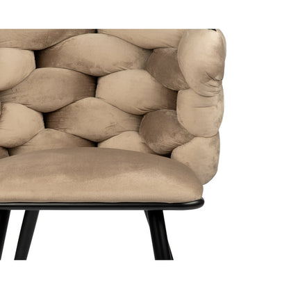 Chaise à bascule sable blanc (Lot de 2)