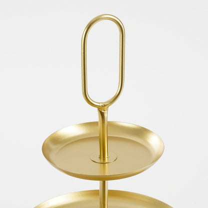 Rama Etagere 3 Laags - L38xB38xH55cm - Metaal - Goud |woon-meubel.nl