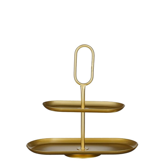 Rama Etagere 2 Laags - L38 x B17 x H37 cm - Metaal - Goud