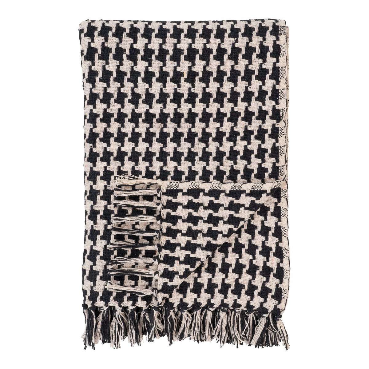 Zijruit - Plaid, zwart/beige