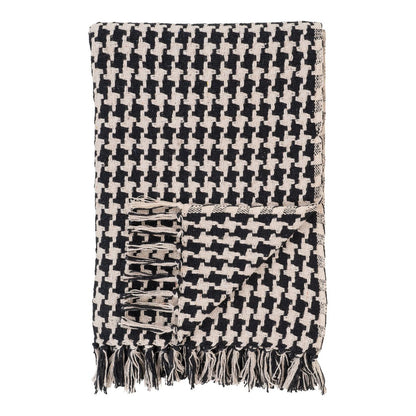Zijruit - Plaid, zwart/beige