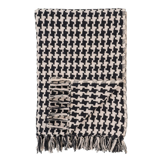 Zijruit - Plaid, zwart/beige
