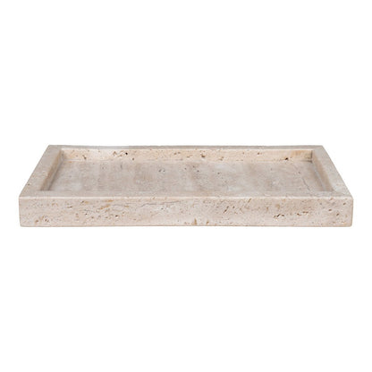 Luxe Travertin Dienblad – 30,5 x 15 cm | Beige Natuursteen | House Nordic