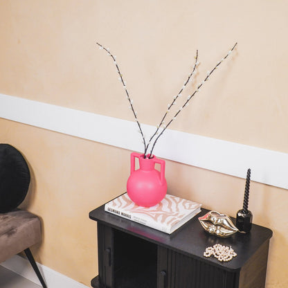 Vase - Kettlebell - Céramique - Rose Fluo