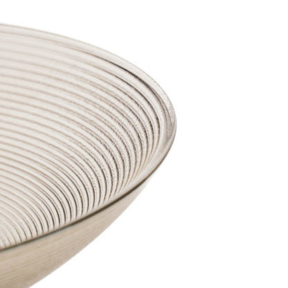 Kom op Voet - Glass - Smokey - 24.5x24.5x8.5cm