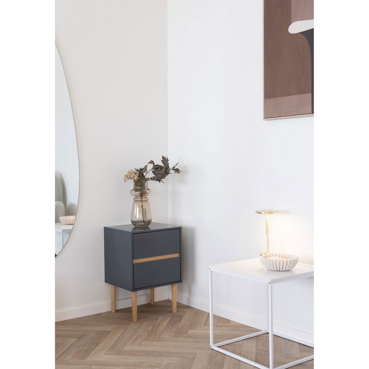 Table d'appoint Vita - 45x45x45 cm - Blanc