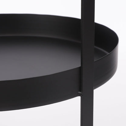Etagere 2 Layers - H41 x Ø25 cm - Metal - Black