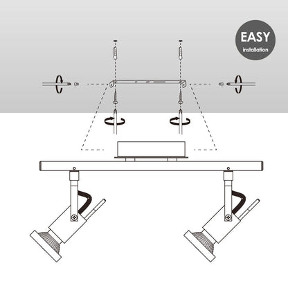LED Surface-mounted spotlight Cali 2 - incl. dimmable LED lamp - steel