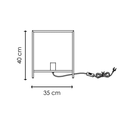 Moderne tafellamp Kaso - Zwart - 35x35x40cm |woon-meubel.nl