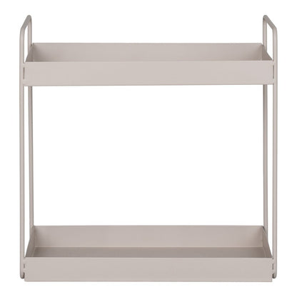 Staande Dubbele Plank in Zandkleurig Staal | 30x15x31 cm | House Nordic | woon-meubel.nl