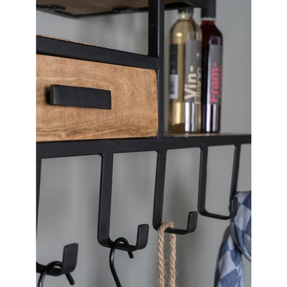 Wandkast Huub met Haken Links |woon-meubel.nl