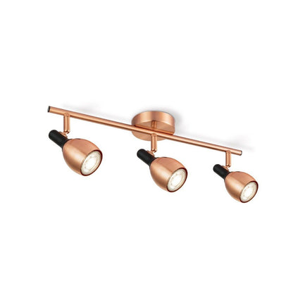LED Surface-mounted spotlight Novi 3 - incl. dimmable LED lamp - Copper