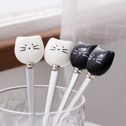 🐾 Aulica Theelepels Set – Katten Design