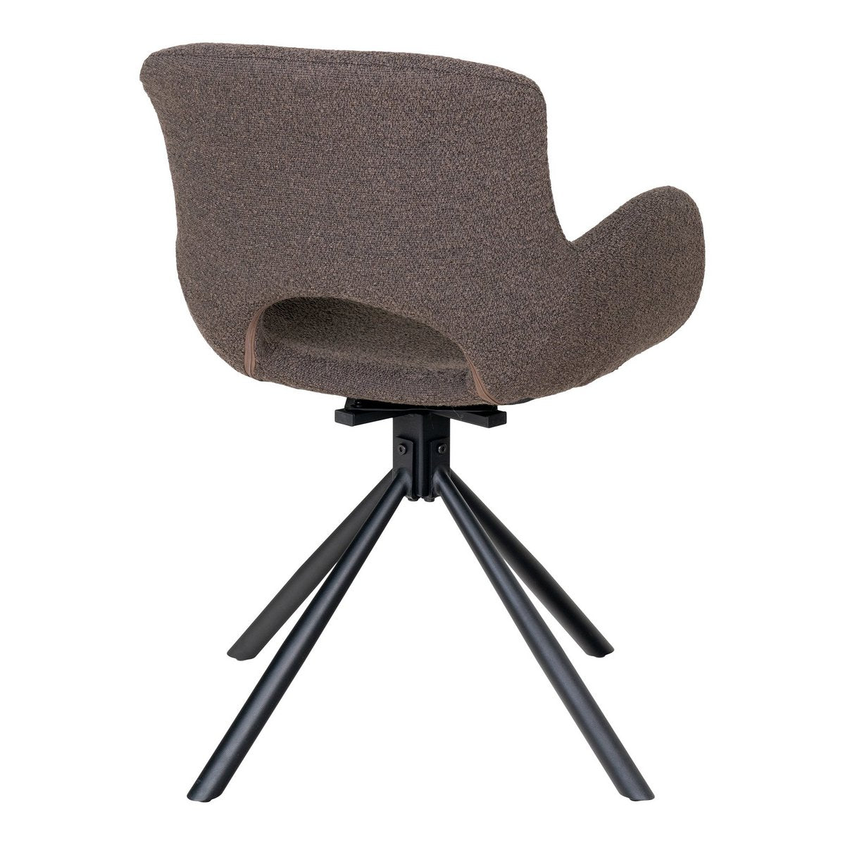 Amorim Dining Chair - Eetkamerstoel, in bouclé paddenstoel draaibaar - Set van 2