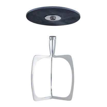 Luxe Ronde Bijzettafel van Marmer & Aluminium – Zilver/Zwart of Goud/Wit – Ø45 x H56 cm