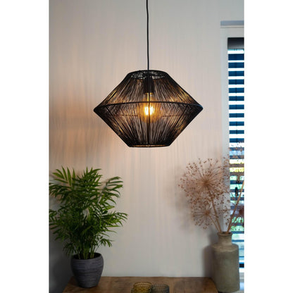 Hanglamp CHARLY mat zwart Ø50x34cm | woon-meubel.nl