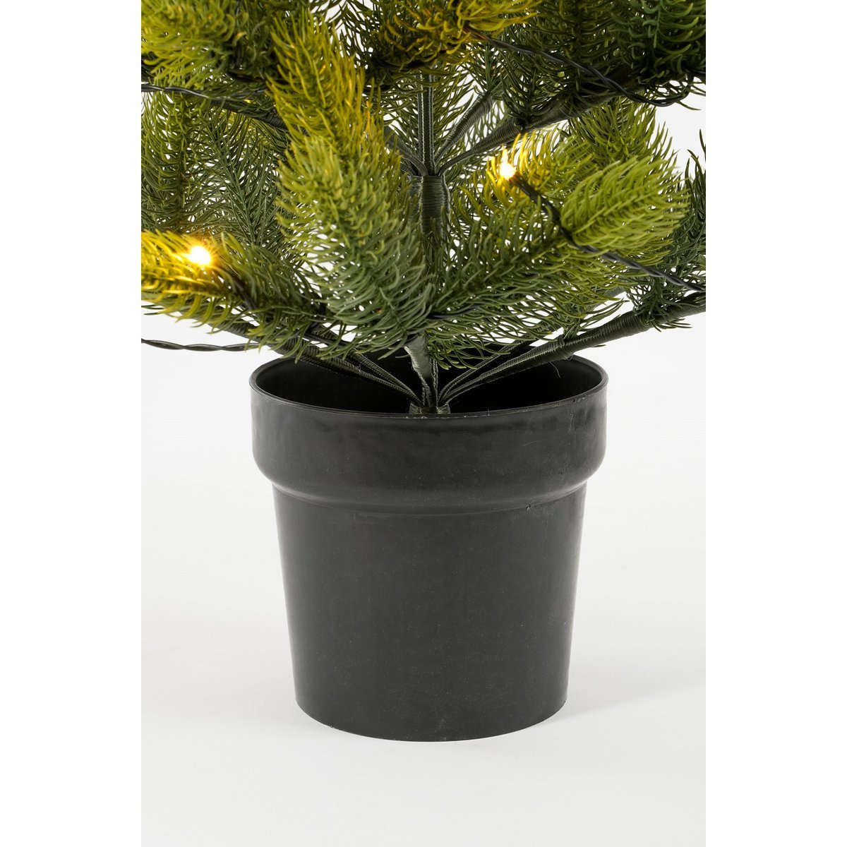 Nigata Kunstkerstboom in Pot met LED Verlichting - H90 x Ø55 cm - Groen