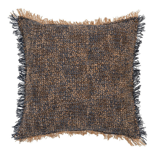 Coussin Ely - Coussin, polyester, coton, bleu/jaune, 45x45 cm