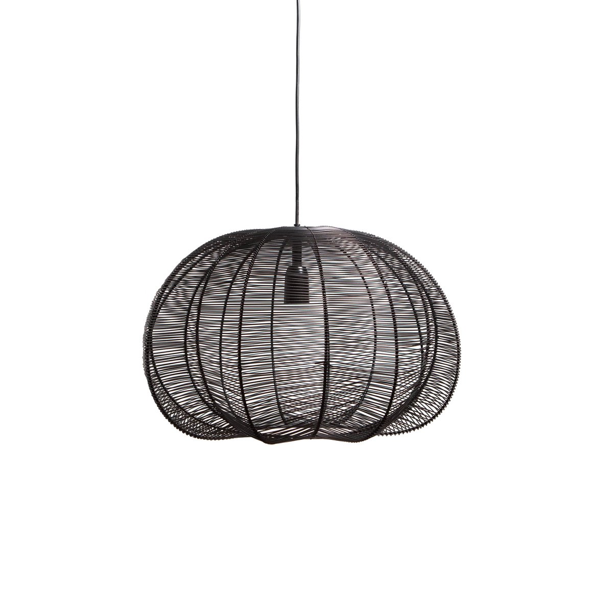 Hanglamp FARAH mat zwart Ø50x38cm