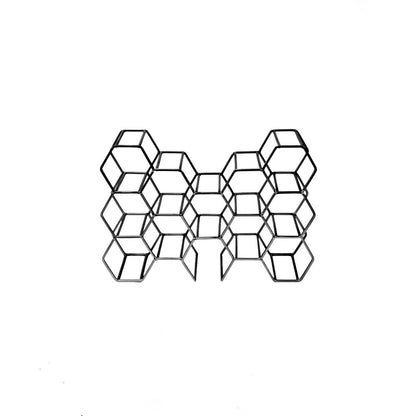 Wijnrek - Metaal - Zwart - 11 flessen - 44,5x15,5x29cm |woon-meubel.nl