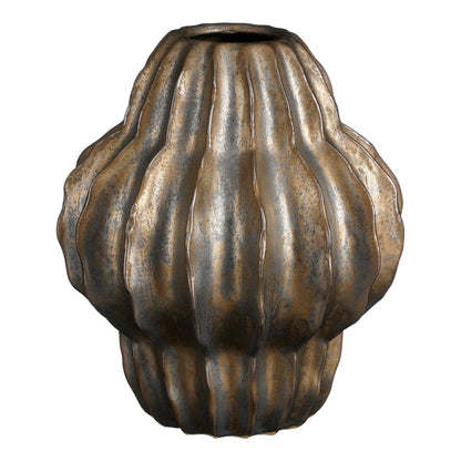 Altea Vase - H28 x Ø25 cm - Ceramic - Bronze