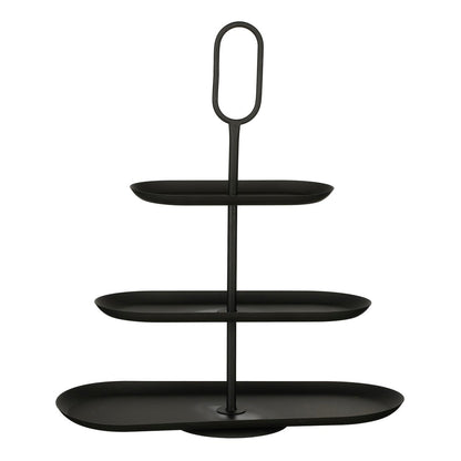Étagère 3 niveaux Rama - L48 x l20 x H55 cm - Métal - Noir