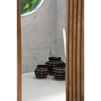 De Buikvaas terracotta - Zwart Naturel - M |woon-meubel.nl
