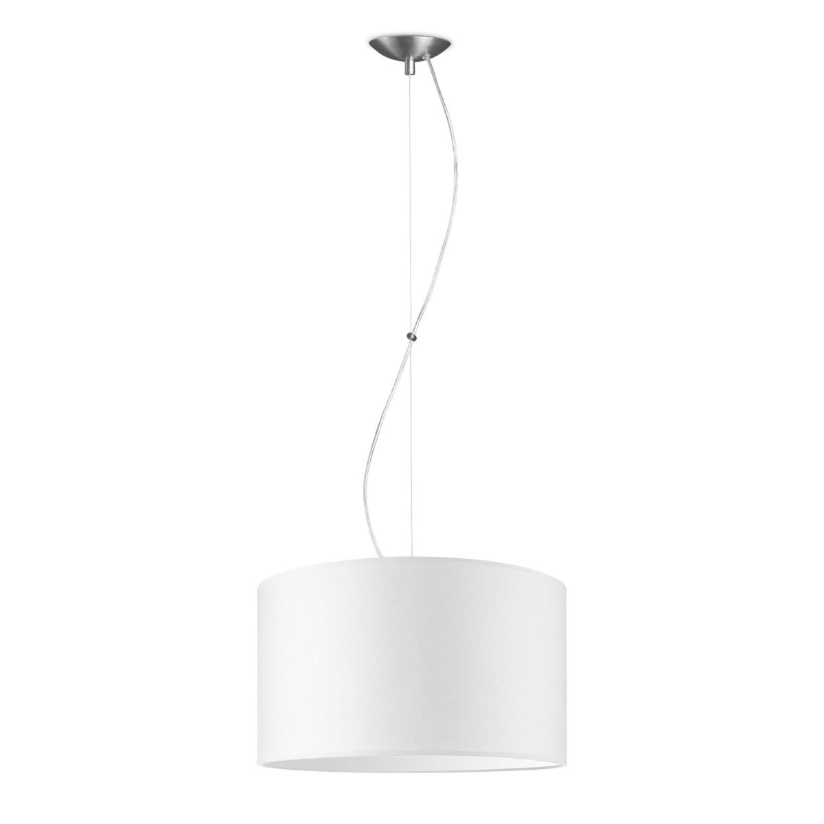 Hanglamp Deluxe met lampenkap, E27, wit, 40cm