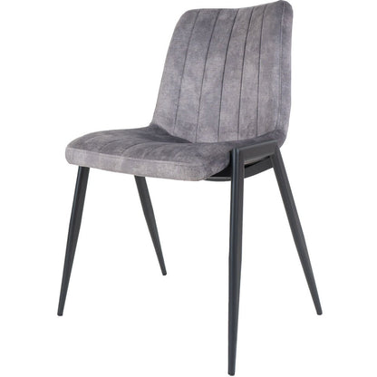 Eetkamerstoel Flynn grey velvet |woon-meubel.nl